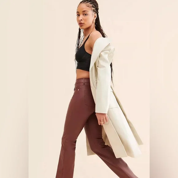 Anthropologie The Ya-Ya Vegan Leather Pant - Picture 3 of 14